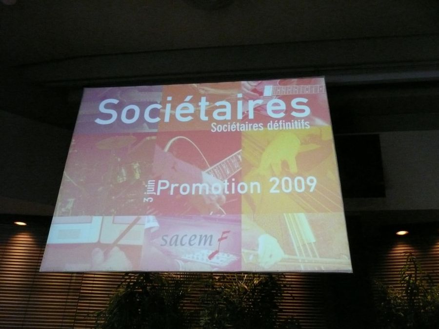 Promotion 2009 des sociétaires de la Sacem