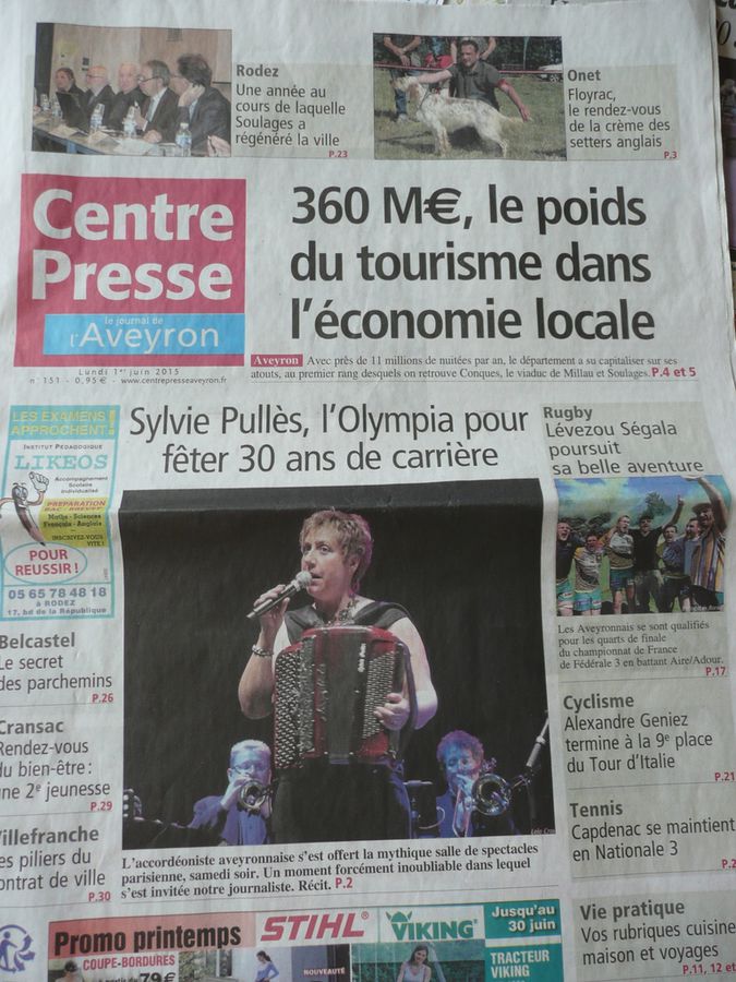À la une du Centre Presse et de Midi Libre