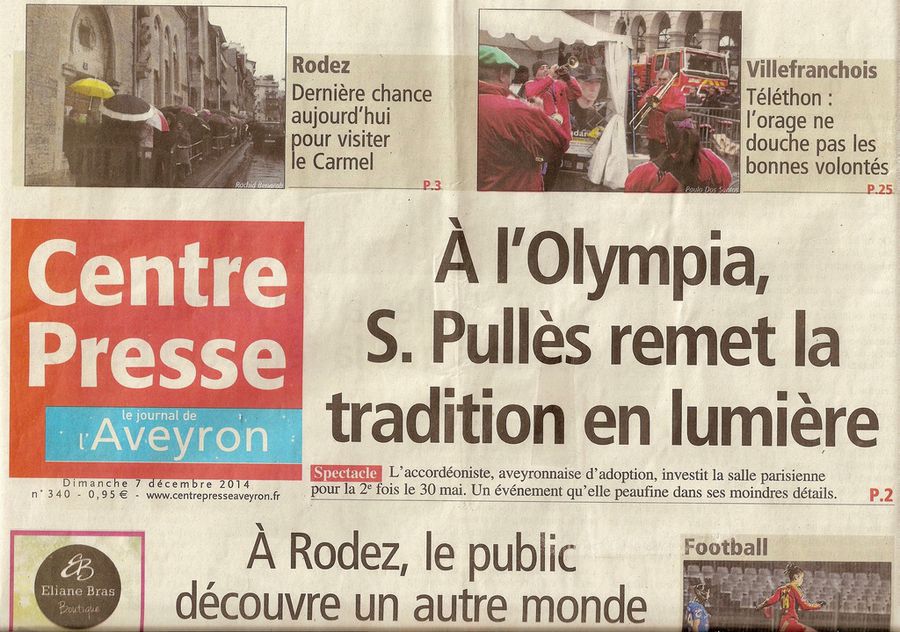 L’Olympia de Sylvie Pullès à la une de la presse