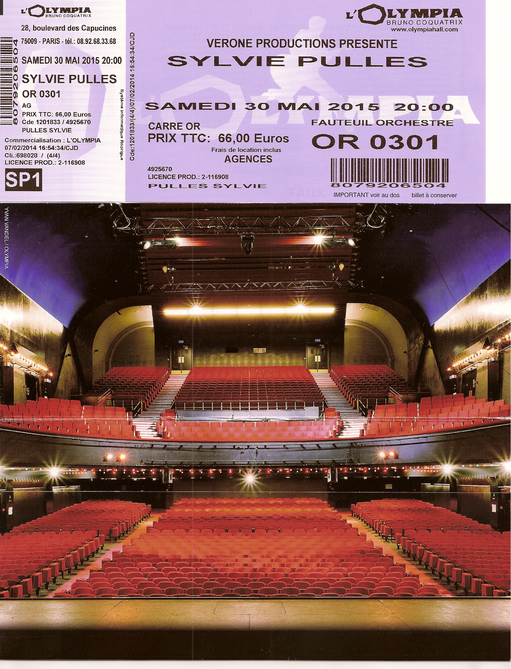 L'Olympia, le retour — 30 mai 2015